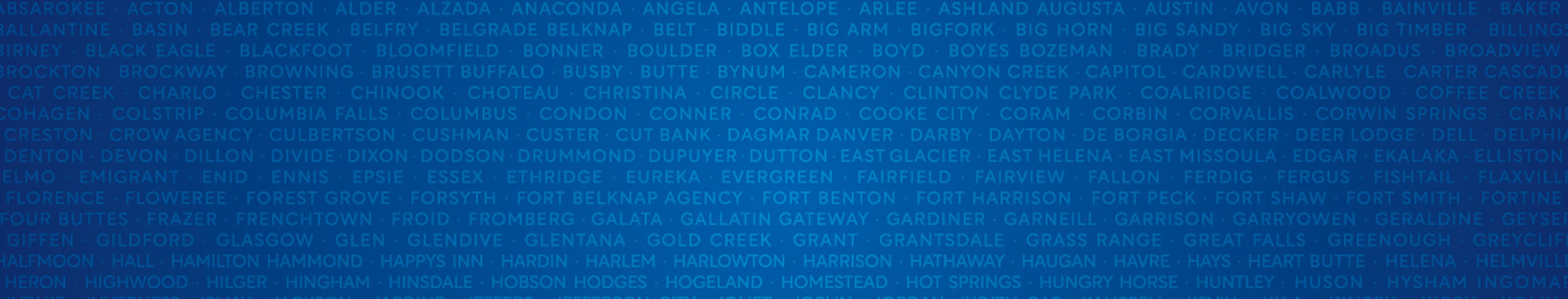 All of Montana's towns listed alphabetically