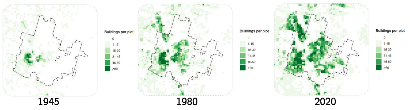 Figure 2:  Intensity of Land Development in Medford, OR
