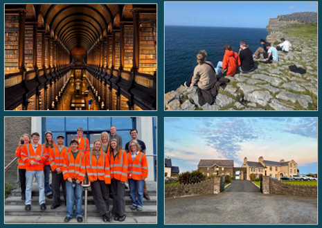 four photos from the 2025 Ireland study abroad