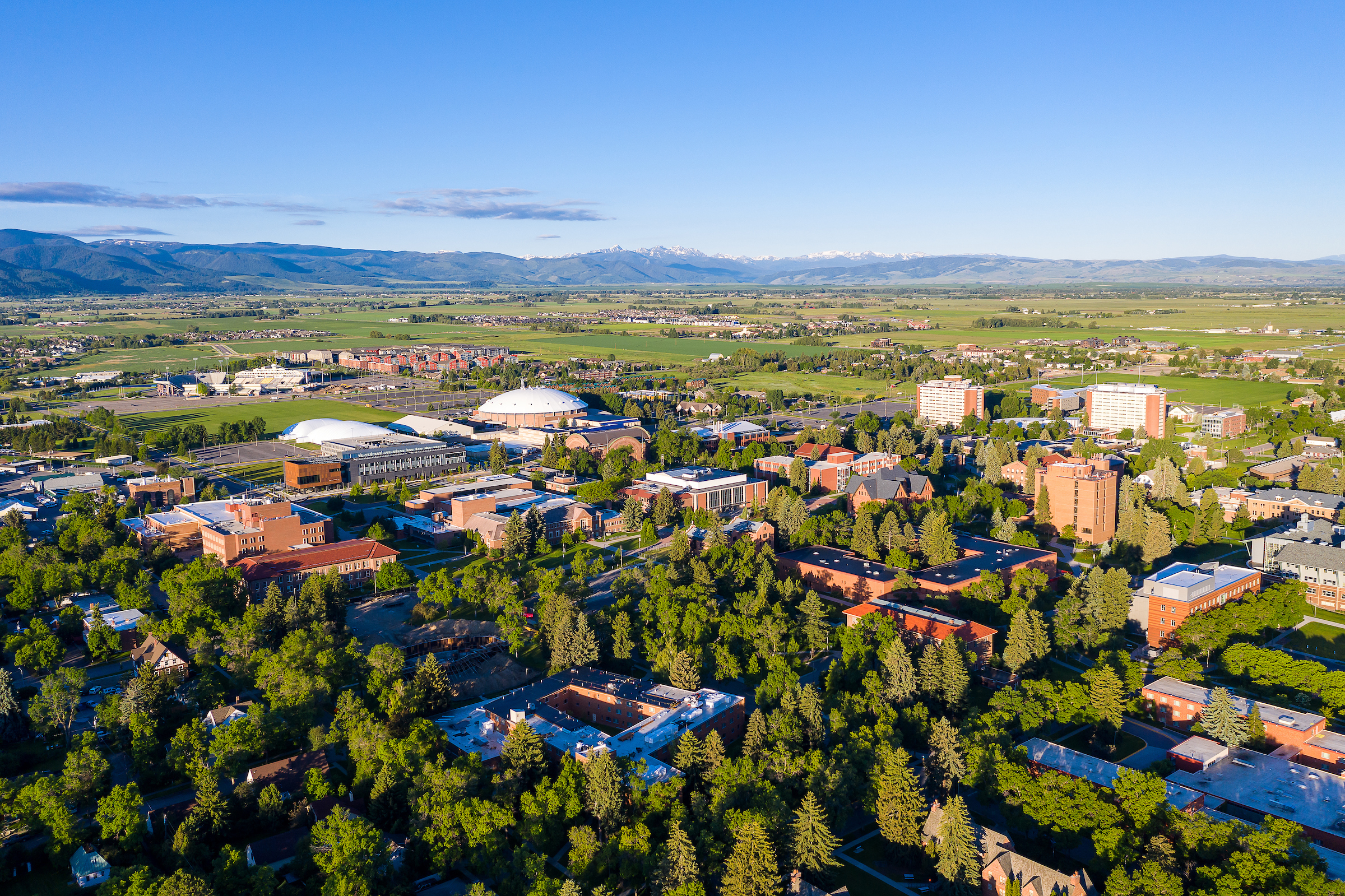 ariel view of campus