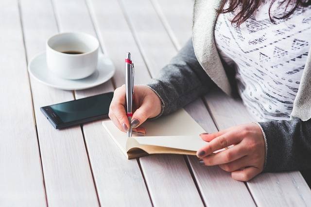 Woman writing