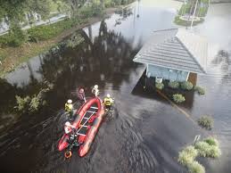 Boat in Floodwaters