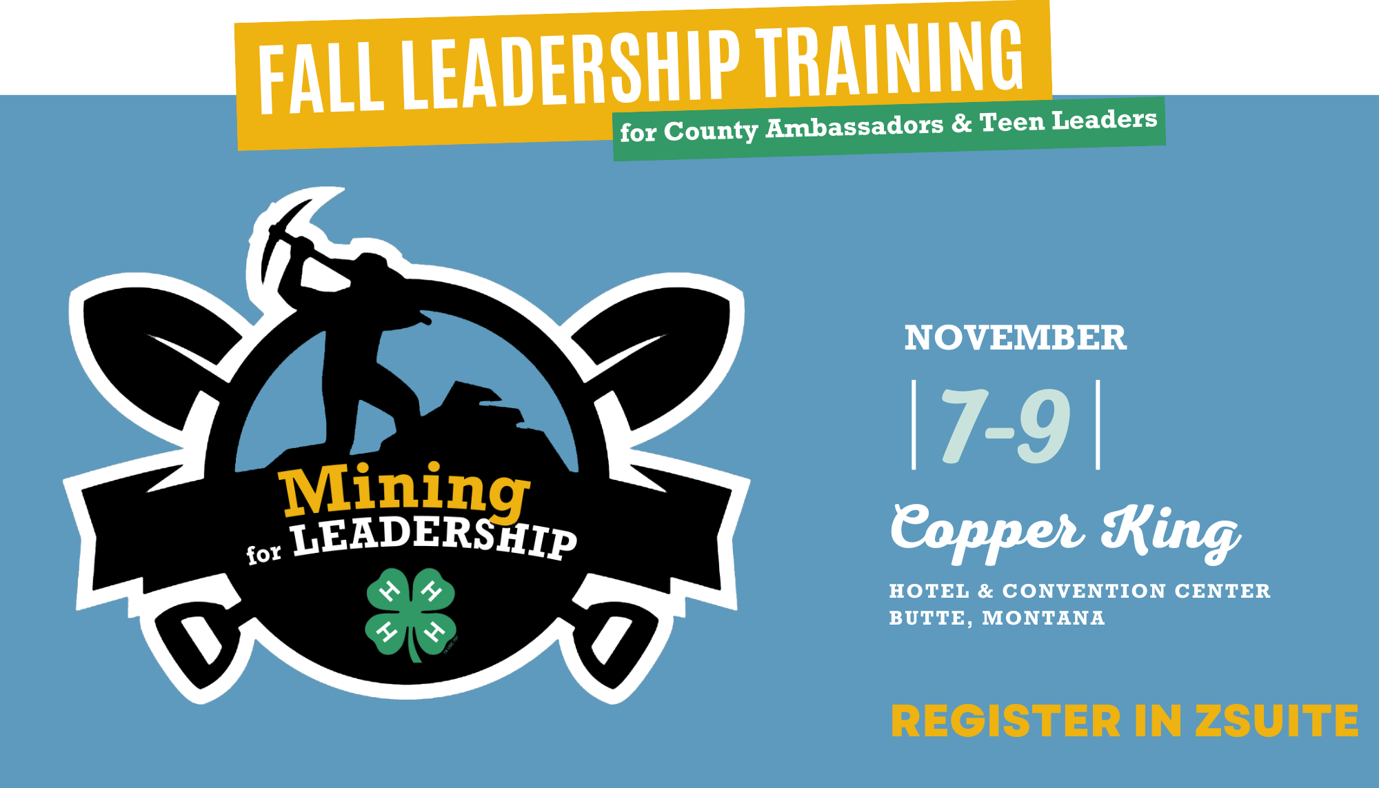 fall training mining for leadership november 7-9