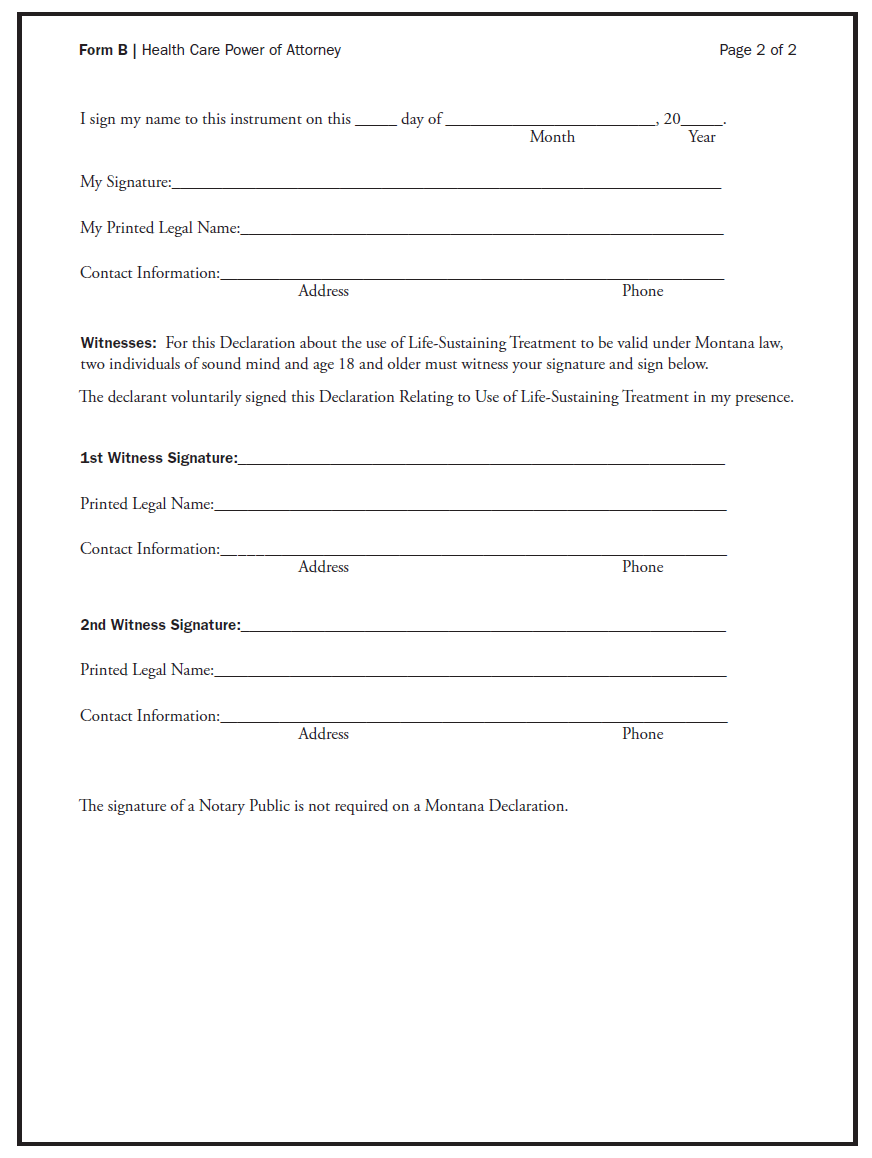 a worksheet declaring level of use of life-saving treatment