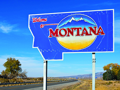 Montana welcome sign