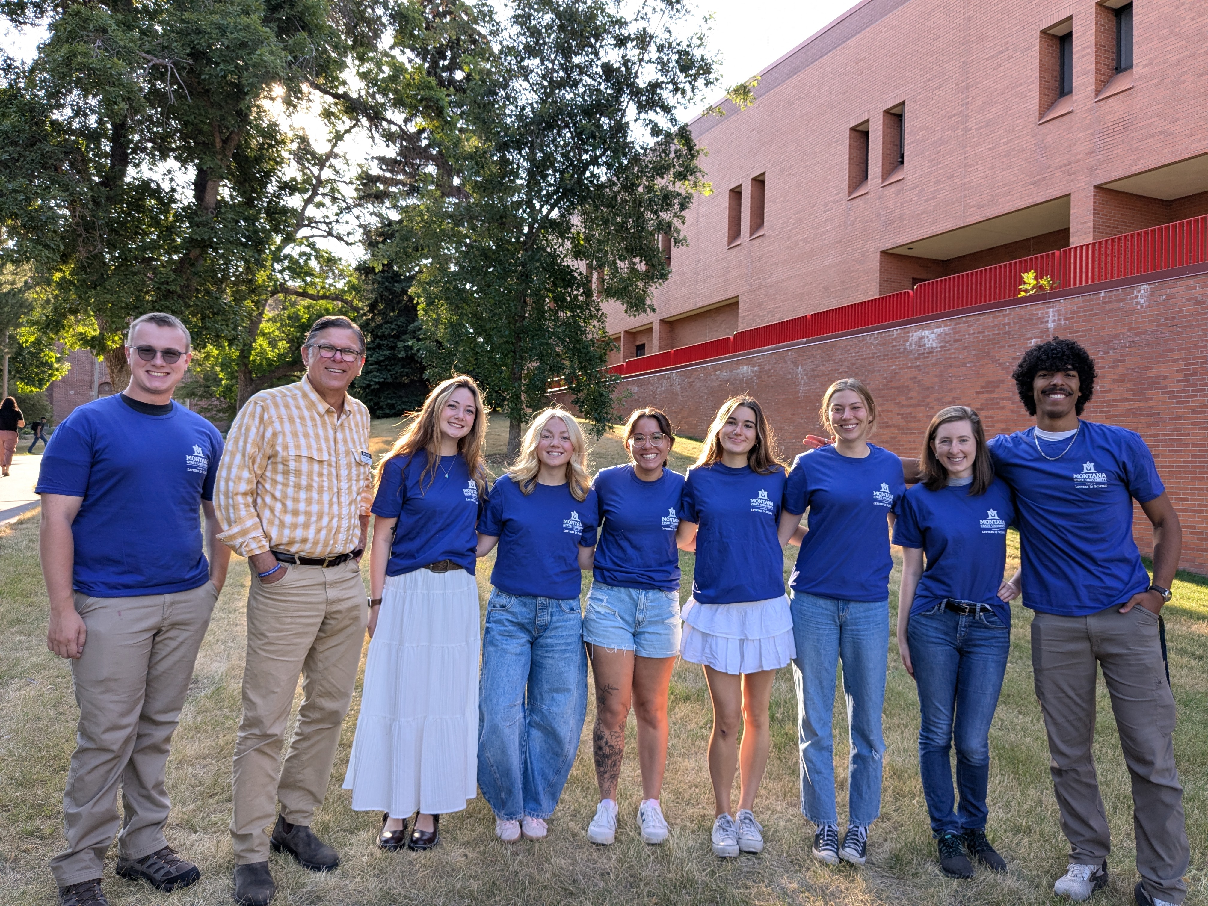 Group photo of Fall 2025 CLS Student Ambassadors with Dean Thomas