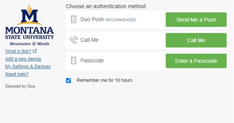 DUO Authentification