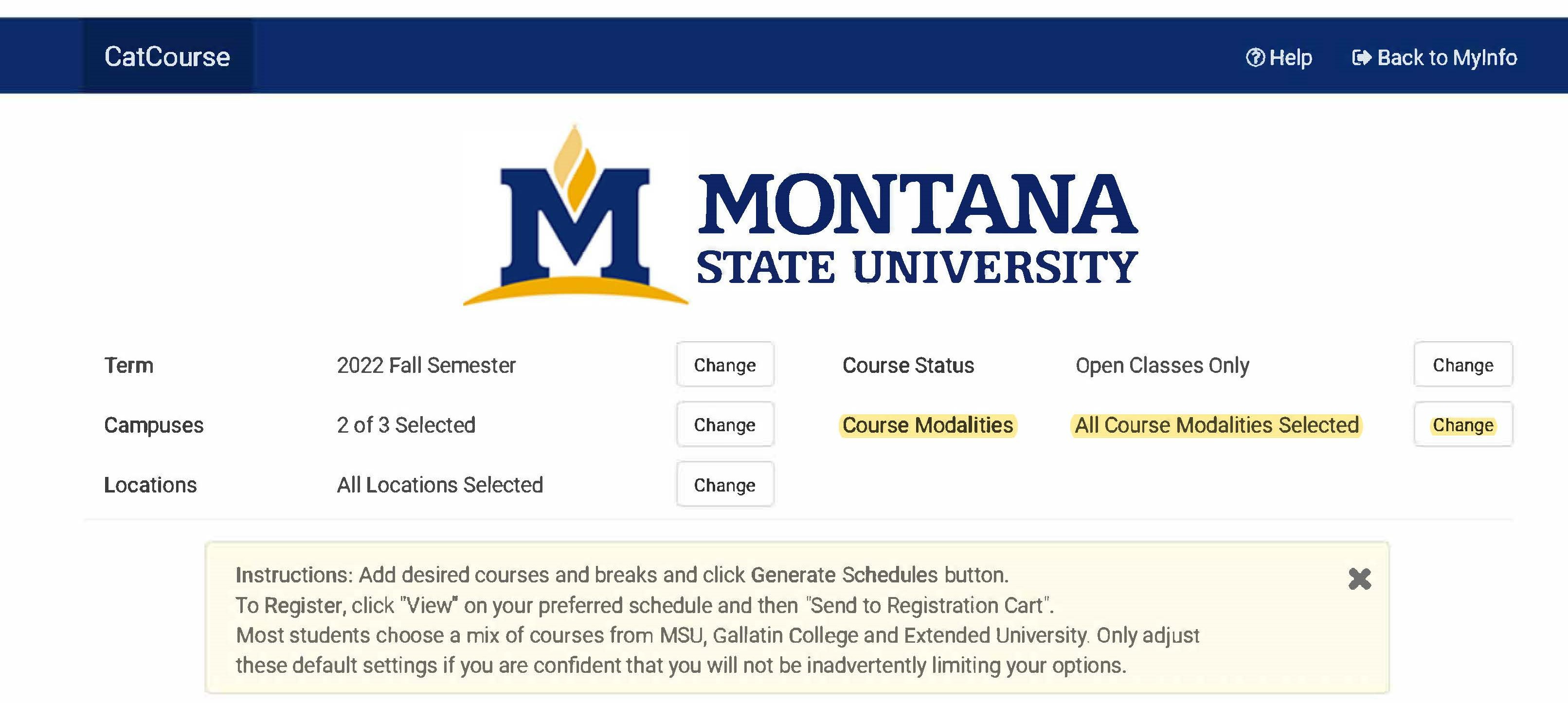 highlighted course modalities