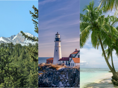 a graphic featuring photos of Montana, Maine, and Hawaii