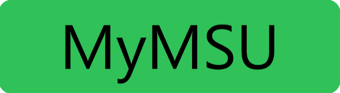 Green square with black text reading "MyMSU".