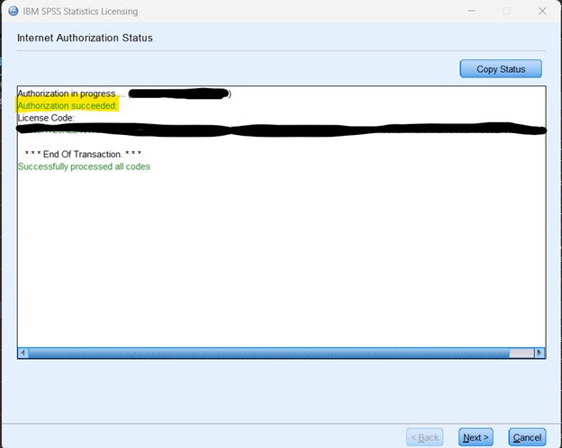 Authorization Success 