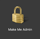 Make Me Admin desktop application icon - a gold padlock